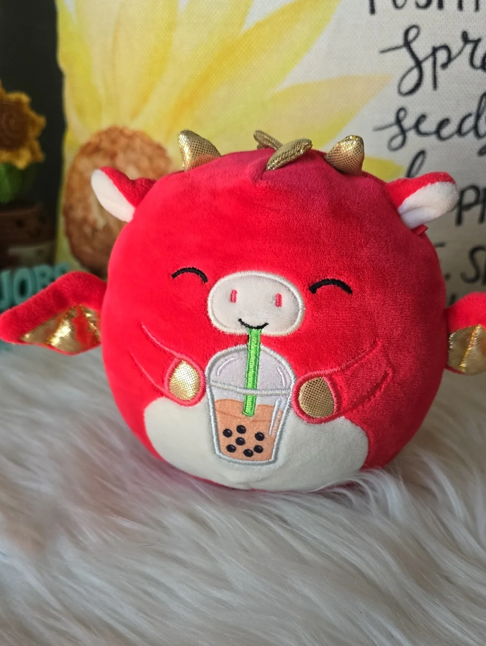 Squishmellow BOBA drinking DRAGON
